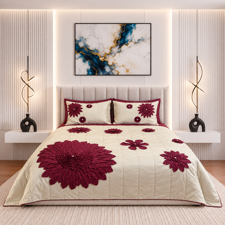 Royal Bridal 8-Piece Embossed Petal Comforter Set