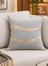 Shimmer wave velvet cushion