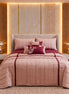 Duvet Comforter with Burgundy Floral Accents