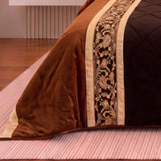 Bronze Brown Cotton Sateen King Size Bedding Set
