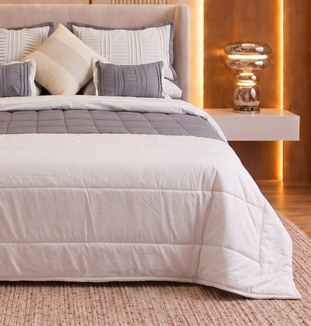 Modern Pleated Pintuck Bedding Set