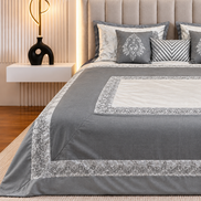 Luxury 9-Piece Embroidered Summer Bridal Comforter Set