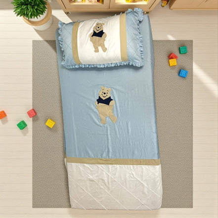 Pooh Single Bedsheet with Pillow Case