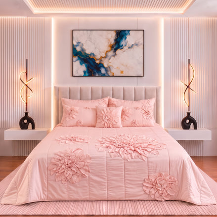 Handmade Petal Bridal Comforter Set