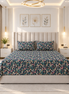Premium Midnight Floral Cotton Bedsheet