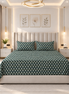Premium Emerald Geometric Cotton Bedsheet