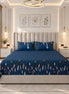 Premium Navy Feather Cotton Bedsheet